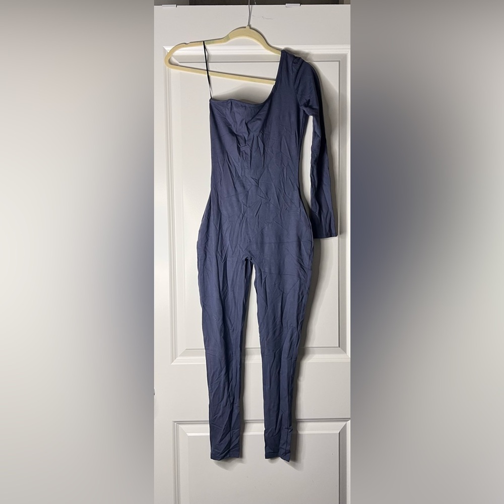 BODYBASIX Midnight Blue Graci One Shoulder Jumpsuit - Picture 3 of 6